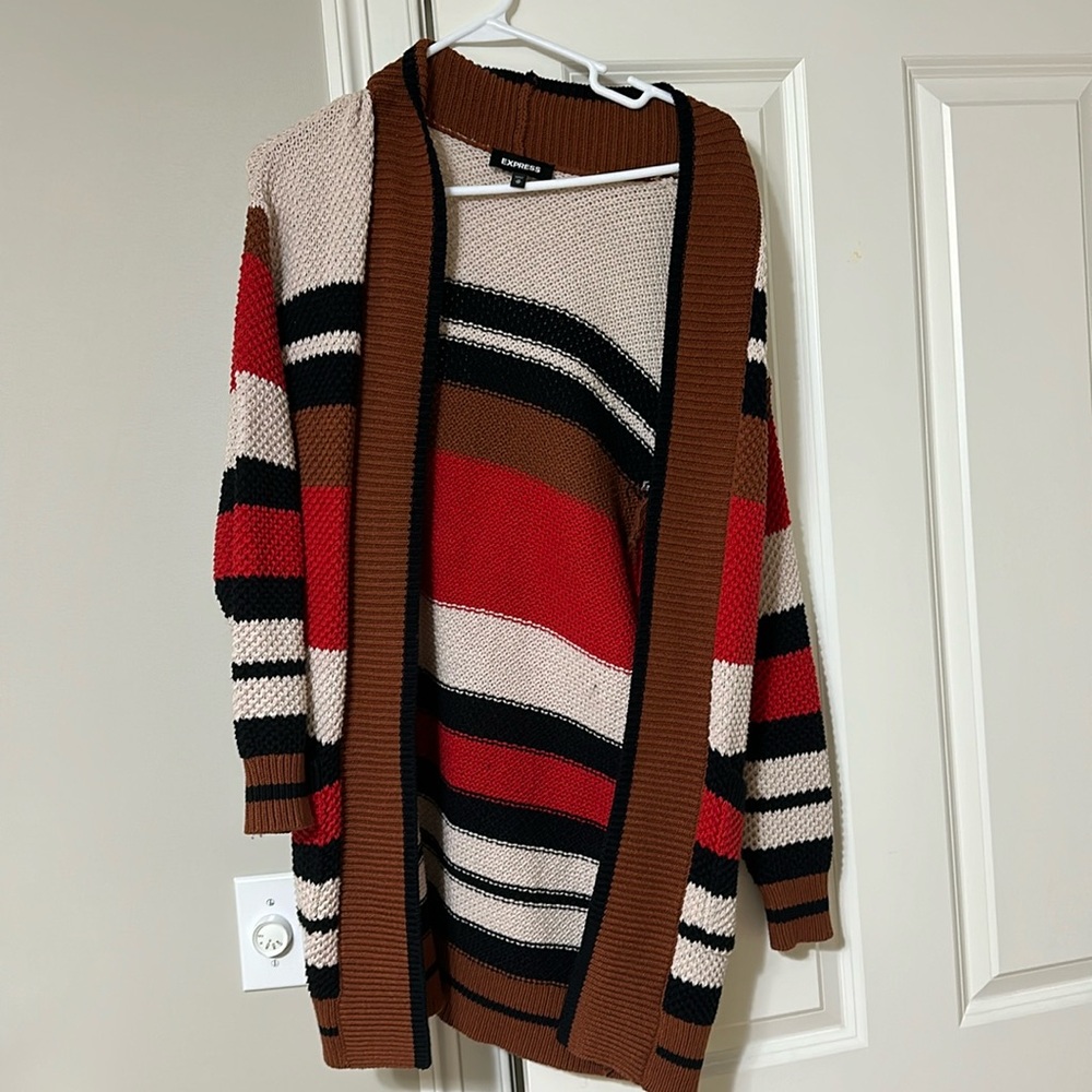 Express striped cardigan